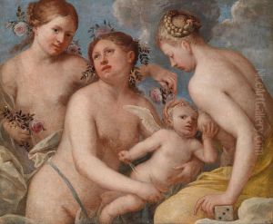 Venere Con Amore E Due Ancelle by Marco Liberi