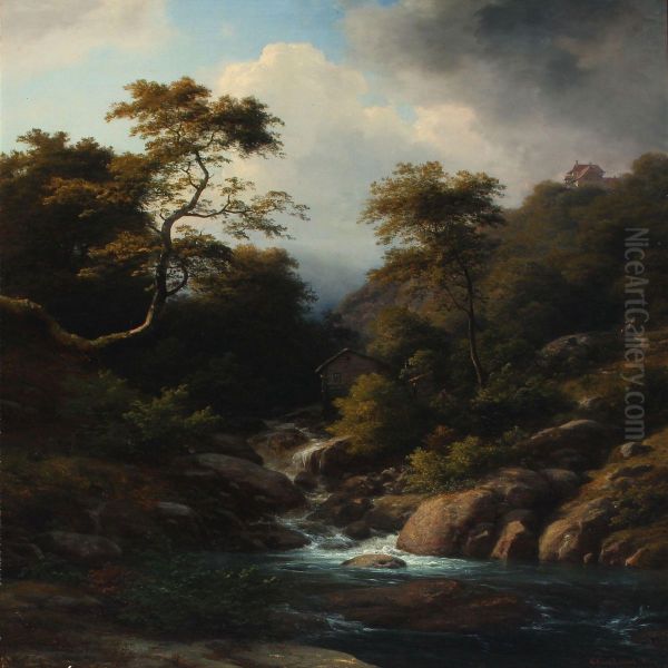 Landscape With Rushing River - view 1