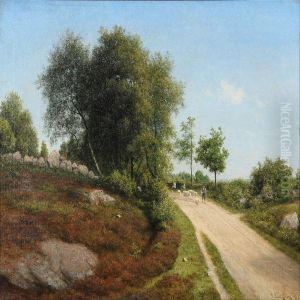 Shepherd On A Road by Georg Emil Libert