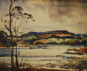 Landscape With Lake And Hills by William Thomas Liburn Armstrong