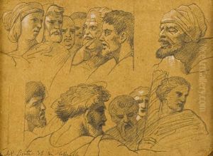 Studio Di Volti Maschili by Antonio Licata