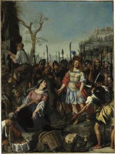 Abigail Offering Gifts To David by Louis Licherie De Beurie