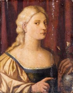 Figura Femminile Amezzo Busto Con Vaso Di Fiori Figura Femminile Amezzo Busto Con Vaso Di Fiori