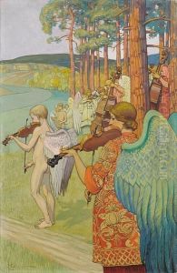 Rast Auf Der Flucht Nach Aegypten by Maximilian Liebenwein