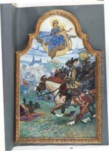 < La Victoire De Jean Sobiesky Lors Du Siege De Vienne Par Les Turcs >. by Maximilian Liebenwein