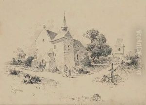 A Cemetery Church In Cizova by Karl Liebscher