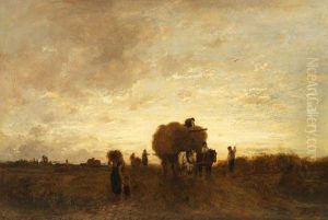 Bei Der Heuernte by Adolf Heinrich Lier
