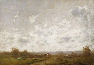 Bei Der Feldarbeit by Adolf Heinrich Lier