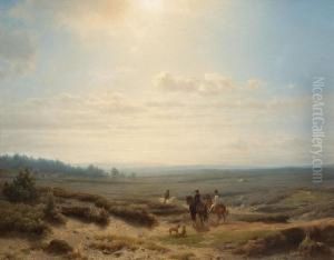 Reiter In Weiter Landschaft by Cornelis Lieste