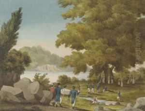 The Fountain Of The Bashaw, Santa Maura, Greece by Captain George Francis Lyon