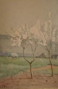 Arbres En Fleurs by Leon Lievrat