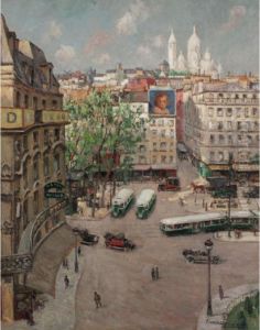 Vue De La Place Pigalle En Printemps by Lucien Lievre