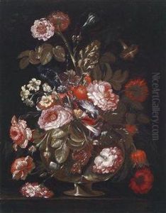 A Floral Still Life by Bartolomeo Ligozzi