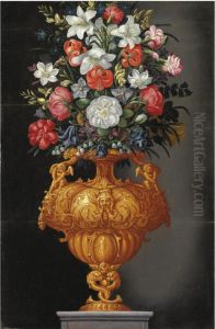 Natura Morta Con Vaso Di Fiori by Giacomo (or Jacopo) Tarchiani