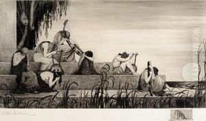On The Rivers Of Babylon by Ephraim Moshe Lilien