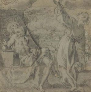 Saint Jerome Et Saint Francois by Andrea Lilio