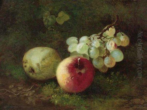 Stillleben Mit Apfel, Birne Und Trauben. - view 1