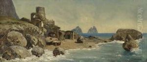 Strand Auf Capri by Johann Heinrich Limpert