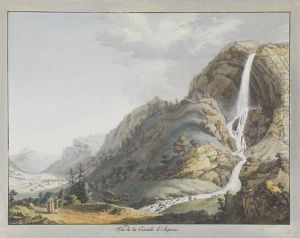 Vue De La Cascade D'arpenas by Jean Antoine Linck