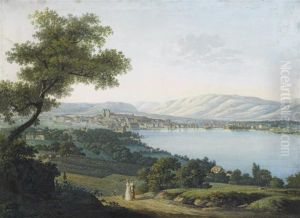 View Of Geneva And The Lake Of Geneva by Jean Antoine Linck