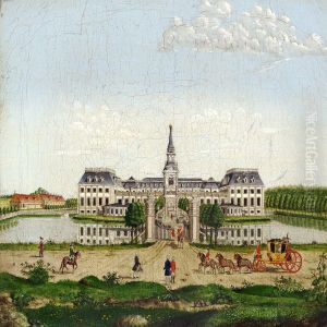 View Of Hirschholm Castle As It Looked When The Queenmother Sophie Magdalene Lived There by Christian Georg Lind