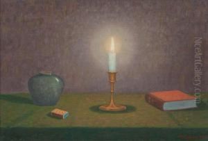 In Candle Light by Otto Lindberg