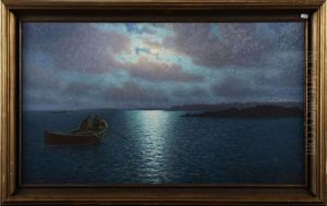 Naten Vittjas I Mansken by Otto Lindberg