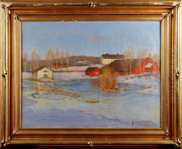 Gardsmotiv I Vinterlandskap - view 1