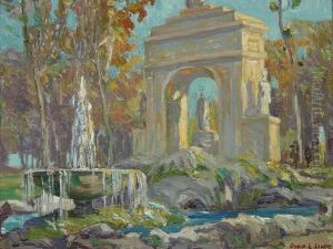 Fountains - Borghese Garden, Rome by Ossip L. Linde