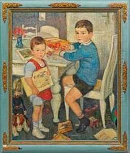 Spielendeknaben by Heinrich Linde-Walther