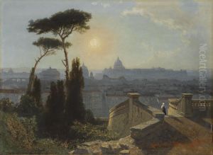 Rome, From The Trinita Di Monti by Karl Lindemann-Frommel