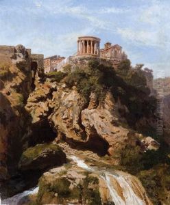 Tivoli, Veduta Delle Cascate Con Il Tempio Di Vesta by Karl Lindemann-Frommel