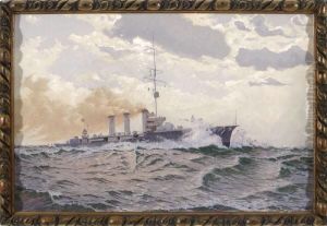 Kleiner Kreuzer Der Reichsmarine Auf Hoher See
