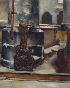 Church Interior. by Hermann Lindenschmit