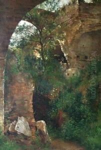 Blick In Eine Ruine by Hermann Lindenschmit