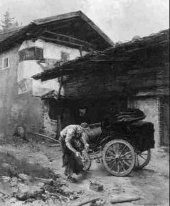 Wagenbauer Bei Der Arbeit by Hermann Lindenschmit