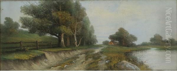 Summer Landscape With Country Road - view 1