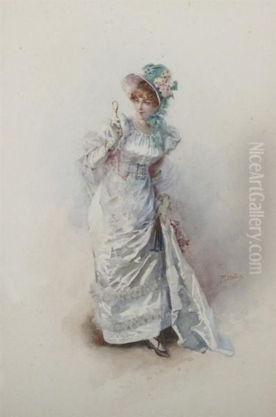 Lady With Fan And Lorgnette - view 1