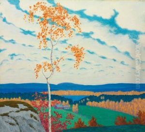 Autumn Landscape by Bror Lindh