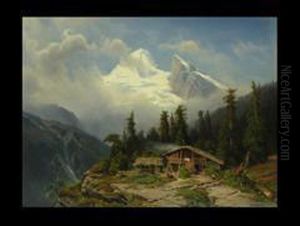 Partie Im Hochgebirge by Johann Wilhelm Lindlar