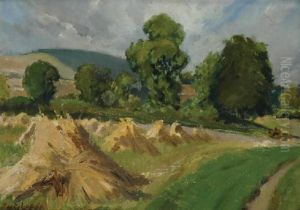 Haystacks by Percival Ch., Percy Lindsay