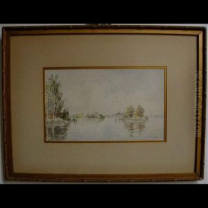 Lake Scene With Islands by Robert Henry Lindsay