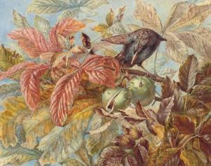 A Starling In A Chestnut Tree by Ruth Lindsay