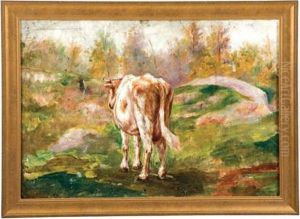 Portrait Of A Cow by Thomas Corwin Lindsay