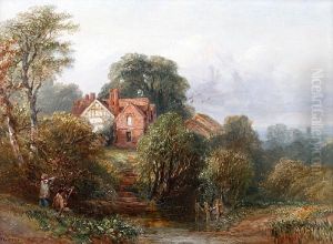 Anglers At A Stream