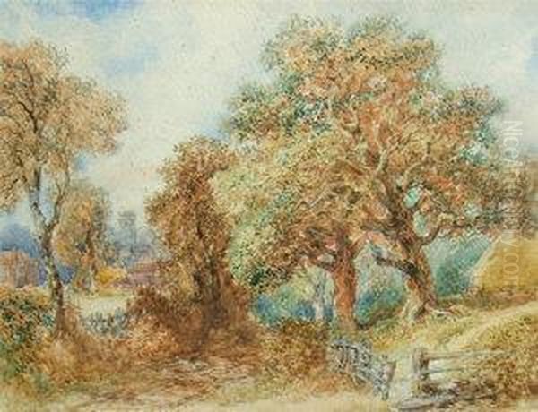 Landscape With Trees And Cathedral In The Background - view 1