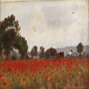 Poppy Field by Henri Linguet