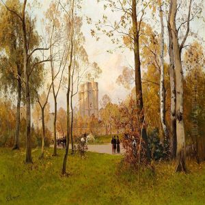 Autumn Day In The Bois De Boulogne by Henri Linguet