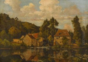The Old Water Mill by Henri Linguet