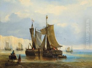 Boten Op Het Strand by Egide Linnig